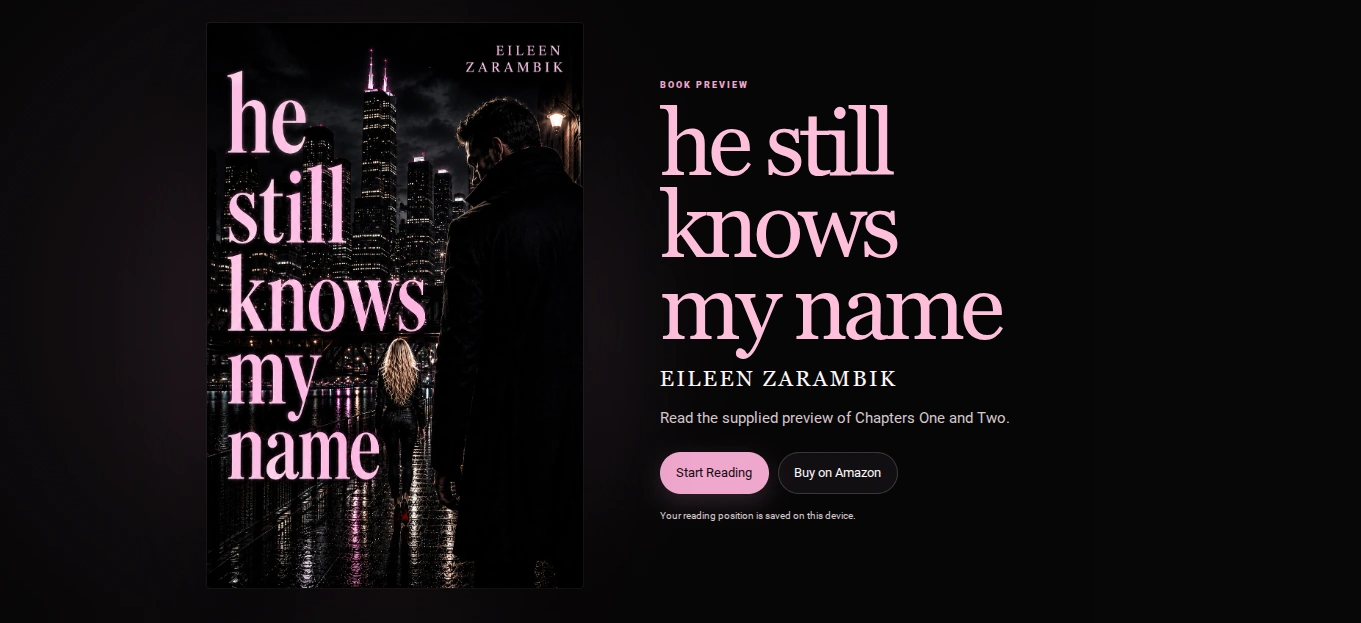 Eileen Zarambik He Still Knows My Name book preview website screenshot