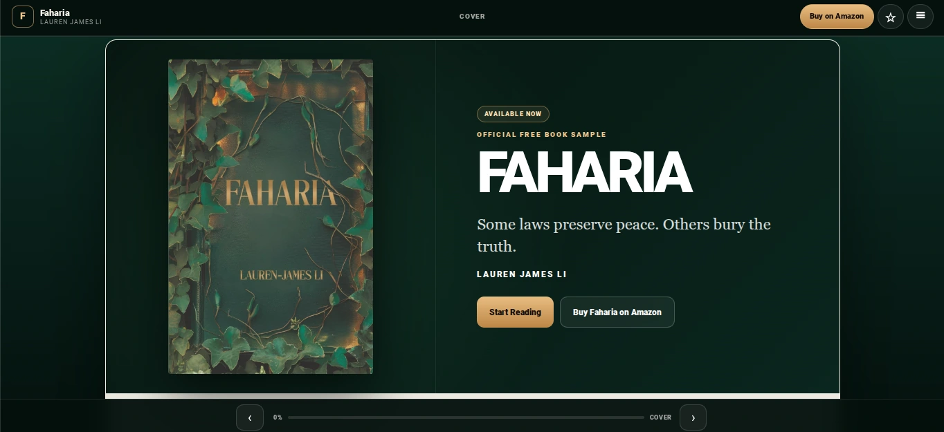 Lauren James Li Faharia book preview website screenshot