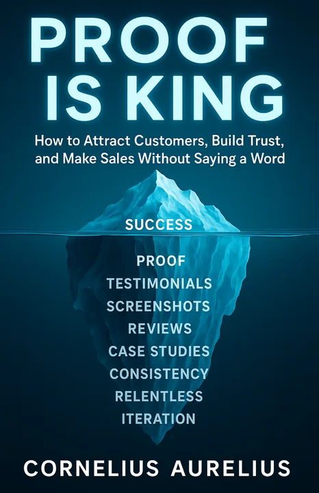 KRONATRIX.AI promotional book website example for Proof Is King by Cornelius Aurelius
