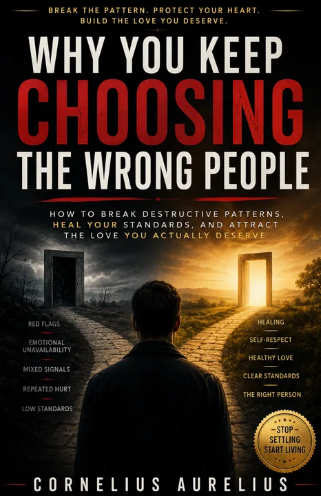 KRONATRIX.AI promotional book website example for Why You Keep Choosing the Wrong People by Cornelius Aurelius
